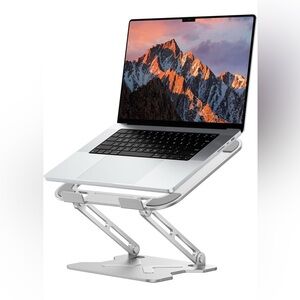 Adjustable Silver Laptop Stand